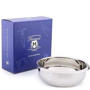 Haryali London Scheerschaal van hoogwaardig roestvrij staal, perfecte kom voor elke dag