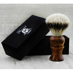 Silver Tip-scheerkwast (scheerkwast) in puur rozenhout voor het scheren van mannen voor thuis en in de salon