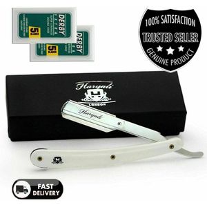 Haryali London Cut Throat Shaving Razor voor mannen, klassiek scheermes voor scheren voor salon en thuis, Rasoirs Rasoi + 10 mesjes