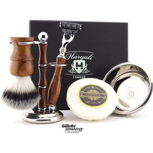 Compleet Shaving Set In Hout & Metaal