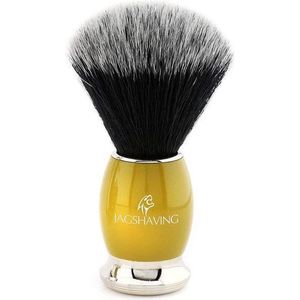 Handgemaakte luxe gele kleur heren zwarte synthetische scheerkwast baard en snor nat schoon scheren (Shavign Brush)