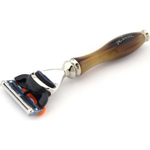 klassiek Handgemaakt 5 rand verenigbaar/Cartridge scheermes met groenachtige kleur hars handvat, cadeau voor heren (Shaving Razor)