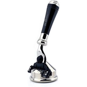 Speciale Uitgave Luxe 3 Rand Scheermes en Verchroomd Roestvrij Staal Staan Mini Hars Handvat Nieuwe Ontwerp Geweldig Cadeau (3 Blade Razor with Stand)