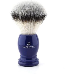 Synthetische scheerkwast met handvat van blauwe hars, onderhoudsarm, verzorging en verzorging voor mannen (scheerkwast)
