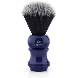 Synthetische scheerkwast voor heren met luxe blauwe harsgreep, perfect cadeau (synthetische scheerkwast) voor heren