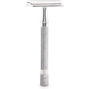 JAG Scheren – 100% Roestvrij staal op zwaar werk berekend veiligheidsscheermes - Past op alle Double Edge scheermesjes Uniek kerstcadeau voor mannen (Stainless Steel Safety Razor)