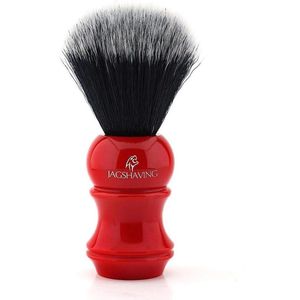 Luxe scheerkwast in rood handvat en synthetische vezels, beste scheerkwast voor mannen Scheercadeau voor hem