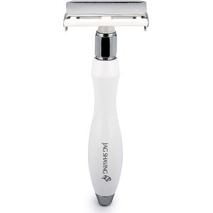 Heren Traditioneel vlinder dubbel rand veiligheidsscheermes in ivoor kleur voor perfecte scheeren (Butterfly Safety Razor)