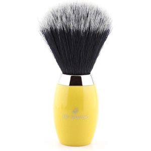 Luxe gele zwarte synthetische herenscheerkwast voor baard en snor voor een perfecte scheerbeurt, perfect cadeau voor mannen (scheerkwast)