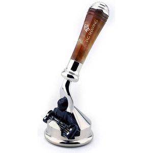 Mini Verdrievoudigen Rand Scheren Scheermes en Roestvrij Staal Houder Nieuwe Beperkte Editie Hars – Super Veerkrachtig (3 blade Razor with mini Stand)