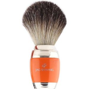 Scheerkwast met oranje metalen handvat, het beste voor glad schuim, de beste scheerkwast voor mannen scheren thuis en in de salon (scheerkwast)