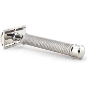 Heren Klassiek DE Veiligheidsscheermes met Lang Zwaar Staal Handvat, Beste Cadeau Idee voor Mannen (Stainless Steel Safety Razor)