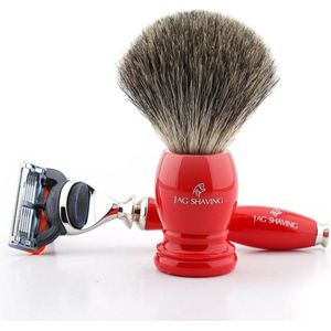 Originele scheerset van topkwaliteit met luxe scheermes met 5 randen en scheerkwast, scheerset voor mannen