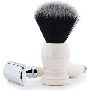 Het DE-veiligheidsscheermes van de beste kwaliteit met synthetische zwarte scheerkwast, perfect voor het scheren van mannen