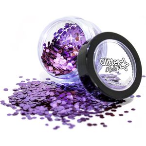PaintGlow Biodegradable Chunky Glitters - Face jewels - Glitters gezicht - Festival make up - Biologisch afbreekbaar - Parma Violet