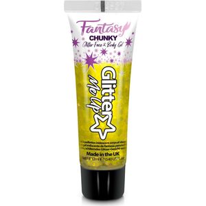 Paintglow Fantasy Chunky Glitter - Gezicht & body gel - Festival glitters - Face jewels - Make up - Golden Griffin - 12ml
