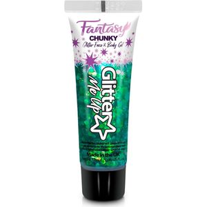 Paintglow Fantasy Chunky Glitter - Gezicht & body gel - Festival glitters - Face jewels - Make up - Leprechaun Luck Groen - 12ml