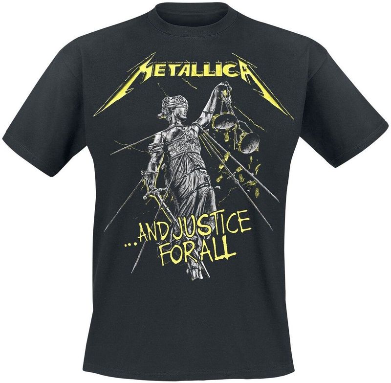 Metallica - And Justice For All Tracks Heren T-shirt - Zwart