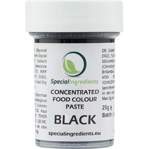Geconcentreerde Voedingskleur Pasta - Zwart - 25 gram - Intense Pigmentatie - Geschikt voor Bakken & Desserts - Beïnvloedt de Consistentie Niet - Moderne Gastronomie - Moleculair Koken