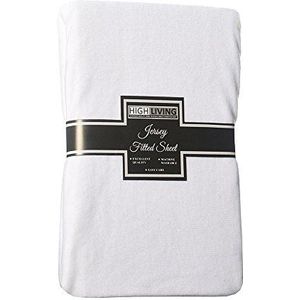 JERSEY FITTED BED SHEET CRIB PRAM COT COTBED ENKELE DUBBELE KONING (Wit, Kinderwagen/wieg)