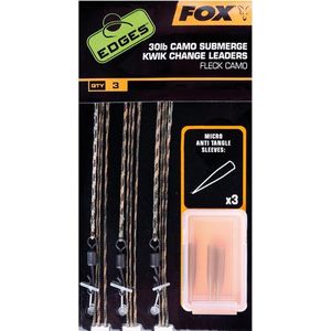 Fox Edges Camouflage Submerge Leaders Kwik Change - 30lb - Camouflage