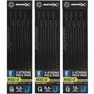 Matrix Onderlijn MXC-2 X-Strong Pole Rigs 6” (15cm) Spade End - Barbless