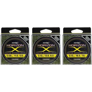 Matrix Gevlochten Lijn Horizon X Coated Distance Braid 150m - Maat : 0.10mm - 6.2 kilo