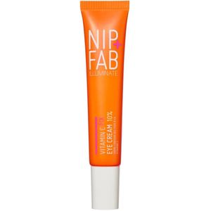 Nip+Fab Vitamine C Fix Eye Cream 10% 15 ml oogcrème met vitamine C, peptiden, cafeïne en niacinamide voor een gladdere en stralende huid onder de ogen, 3 vormen van vitamine C