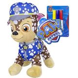 PAW Patrol Inkleur Knuffel met Stiften - Chase