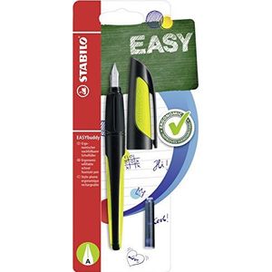STABILO EASYbuddy vulpen voor beginners met veer A zwart/limoengroen