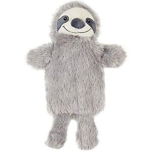 Warmwaterkruik met luiaard of aap, fleece hoes, inhoud 1 liter, natuurlijk rubber warmwaterkruik, pluche, schattige dierenhoes, gezellige geschenken (grijze luiaard)