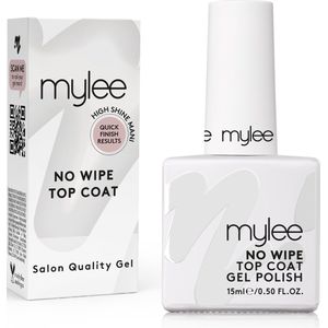 Mylee No-Wipe Gel-Nagellak Top Coat 15ml UV/LED Nail Art Manicure Pedicure voor professioneel & thuisgebruik - Langdurig en gemakkelijk aan te brengen