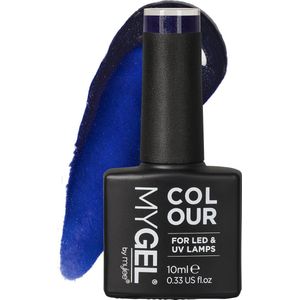 MyGel - Donker Marineblauwe Gel Nagellak - Zilveren Glitters - Langdurige Glans