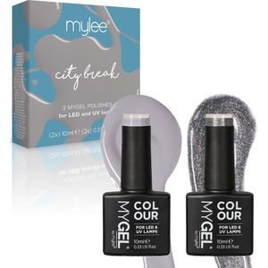 Mylee Gel Nagellak Set 2x10ml [City Break] UV/LED Gellak Nail Art Manicure Pedicure, Professioneel & Thuisgebruik - Langdurig en gemakkelijk aan te brengen