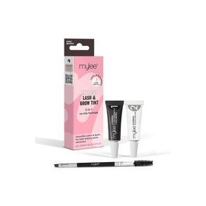 Mylee Express Wimper & Wenkbrauw Kit – 2 in 1 No Mix Formule, Tint + Developer Gel + Dubbelzijdige Borstel, Professioneel Verven, Langdurig Resultaat, Semipermanent, Snel & Gemakkelijk (Donkerbruin)