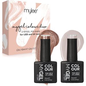 MYGEL by Mylee Work of Art Gel Nagellak Set 2x10ml - UV/LED Soak-Off Nail Art Manicure Pedicure, Professioneel, Salon & Thuisgebruik, Langdurig en gemakkelijk aan te brengen