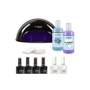 Mylee Black Convex Curing Lamp Kit with Gel Nail Polish Essentials Set