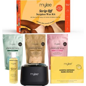 Mylee Strip Off Wax Kit - Professionele Ontharingsset met Digitale Waxverwarmer en Beads voor Gezicht, Lichaam, Bikini en Meer – Ontharingsbenodigdheden voor Thuis voor Resultaten van Salonkwaliteit