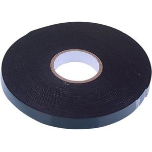 Zwart 12mm x 10m Dubbelzijdig Schuim Isolatie Tape Weer Strip Deur Diepgang DIY Hobby