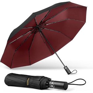 Paraplu Opvouwbare paraplu Stormbestendig Groot -10 Ribben Winddicht Storm Opvouwbare paraplu Paraplu, automatisch compact met één knop die automatisch opent en sluit