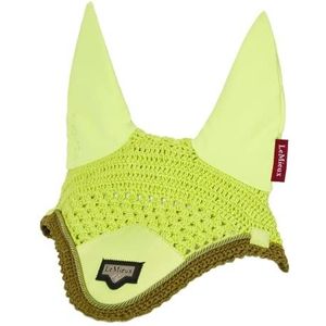 LeMieux Loire vliegkap in Kiwi met zachte lycra oren - dicht gebreid haak- comfortabel fit ruitermasker - sport paardenkleding - medium