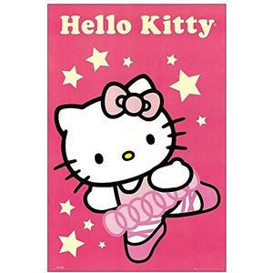 Artopweb Hello Kitty decoratieplaat van MDF, meerkleurig, 60 x 90 cm