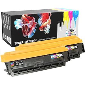 Prestige Cartridge Compatibel CF360X 508X Laser Toner Cartridges Vervanging voor HP Color LaserJet Enterprise M552dn M553n M553dn M553x M553dh MFP M577dn M577f Flow MFP M577c M577z - 2 ZWART