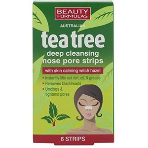 Beauty Formulas Australian Tea Tree Dieptereiniging Neus Pore Strips-6 strips van