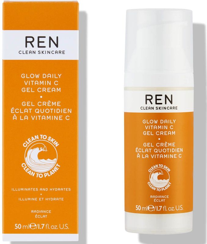 REN - Radiance VEGAN Glow Daily Vitamin C Gel Cream - 50 ml - nachtcrème