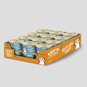Lily's Kitchen Lily's Kitchen Tasty Cuts - heerlijke hapjes in oceaanvissaus voor katten, 24 x 85 g
