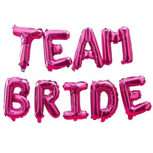 Fuchsia Letter Ballon Team Bride Leeg 45cm