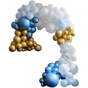 Luxe Ballonboog Set Blauw/Goud Premium