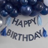 Blauwe Happy Birthday Slinger Tassels 1,5m