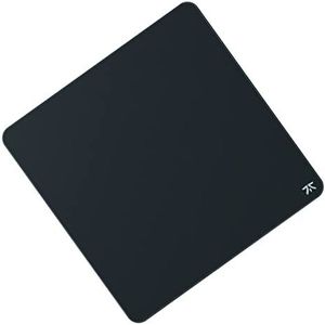 Fnatic Dash XL Extended Pro Gaming muismat voor e-sports met genaaide randen en antislip rubberen basis, snel oppervlak (maat XL, zwart, hybride stof) - 475 x 475 x 3 mm